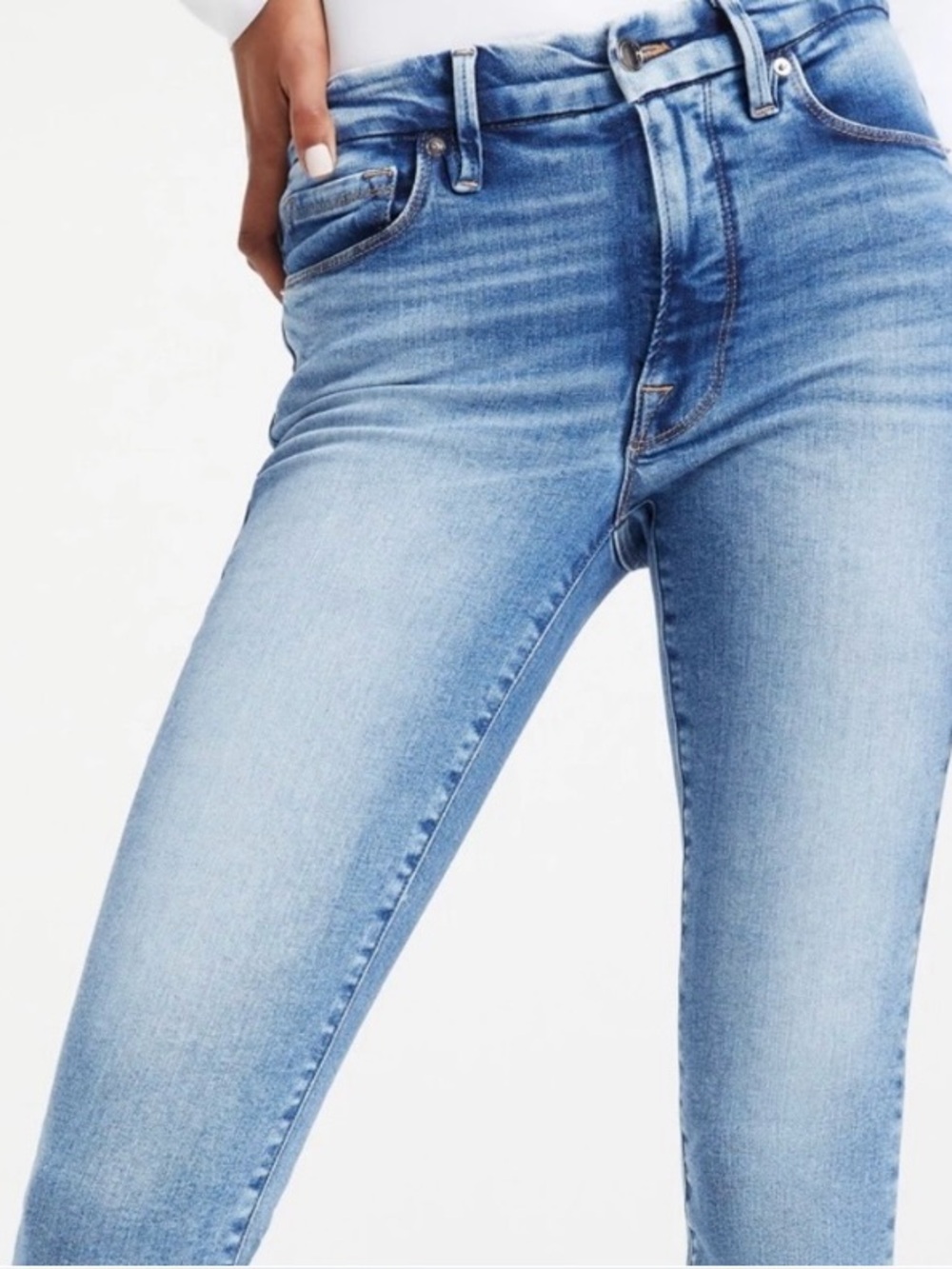 Good American Good Legs Crop High-Rise Skinny Jeans